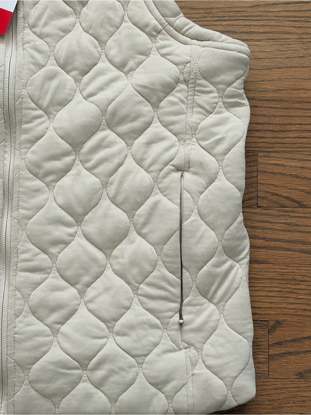 Kirkland Signature Cream Quilted Vest with Stand Collar M - Picture 4 of 7
